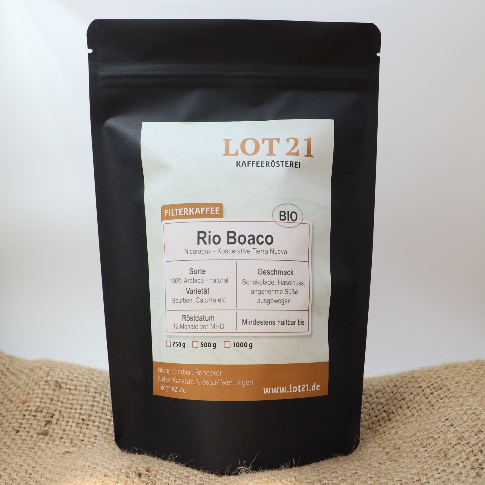 Filterkaffee RIO BOACO (BIO)