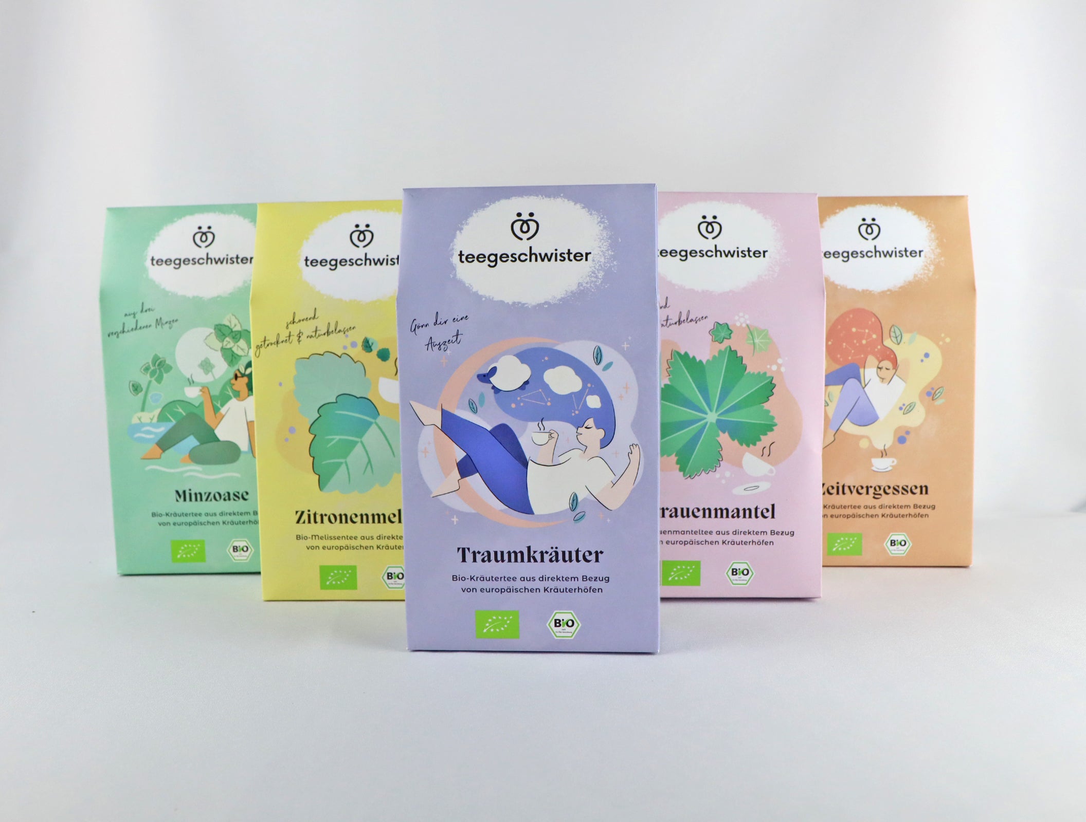 Verschiedene Bio Teesorten