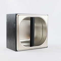 Abschlagbehälter Holz Schwarz - Knockbox GN