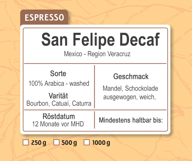 DECAF SAN FELIPE - entkoffeiniert